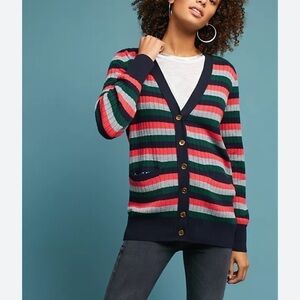Anthropologie | Moth Jamison Stripped Cardigan Size Small